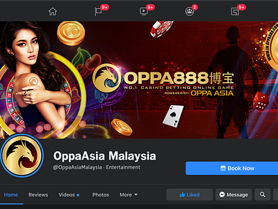 Mockup Facebook Page oppa888 oppaasia