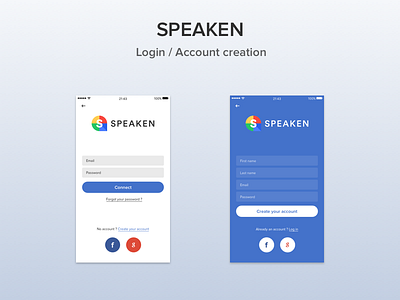 Login and account creation