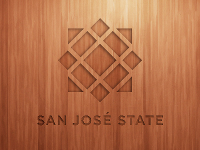 I GOT THE JOB. logo state texture university wood