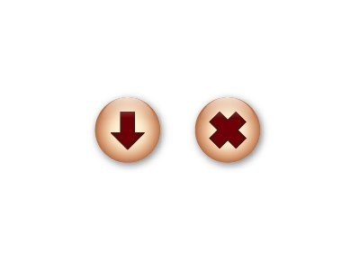 Download / Delete Buttons Updated button buttons illustrator rebound red