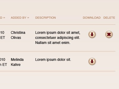 File Download List buttons red web design
