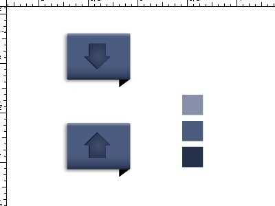 Up & Down Tabs arrows blue buttons illustrator tabs