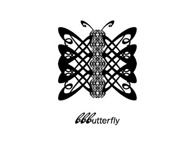 bbbutterfly black butterfly rebound veer white