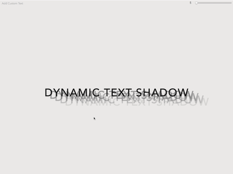 Dynamic Text-Shadow with React + ES6 by Ryan Rogalski on Dribbble