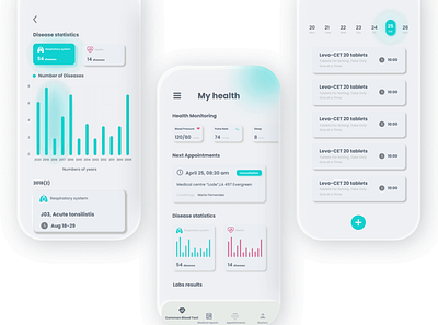 My Health app design doctor figma health medication patients ui ux