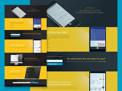 Appseed design landing page mobile product redesign responsive ui ux web