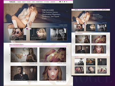 Vogue Redesign content design fashion mobile redesign responsive ui ux vogue web
