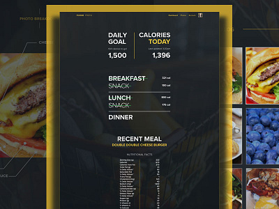 Foodie Photo fitness food health landing page photography responsive ui
