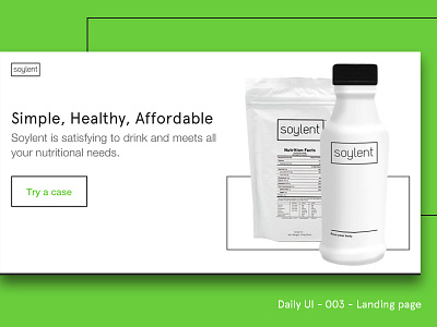 Daily - 003 - Landing Page 003 daily ui fit healthy landing page soylent