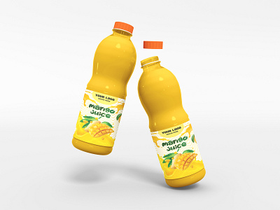 Mango Juice Bottle Label Design brand identity branding company creative design graphic design identity juice juice bottle juice bottle label design label label design logo packaging design print