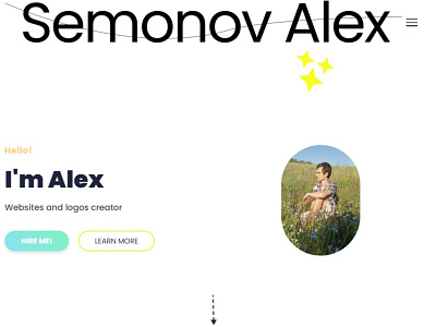 Portfolio website - Semonov Alex branding design figma freelancer graphic design logo portfolio ui ux vector website