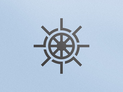Ship's Wheel helm illustration lines monoline nautical ship wheel