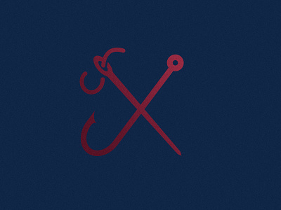 Hook, Thread & Sinker brand hook iconography icons illustration marque needle simple