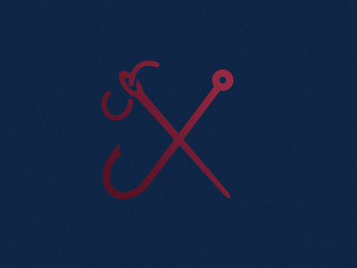 Hook, Thread & Sinker brand hook iconography icons illustration marque needle simple
