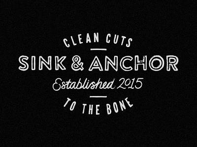 Clean Cuts To The Bone custom handdrawn sans script type typography