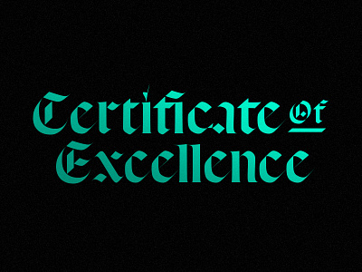 Excellence lockup sharp type typography