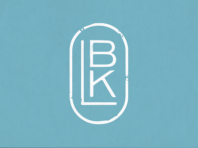 LBK brand custom logo monogram simple type typography