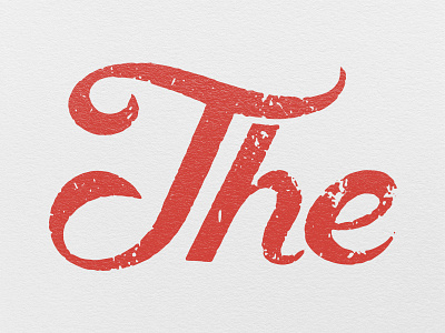 The drawn hand retro script type typography