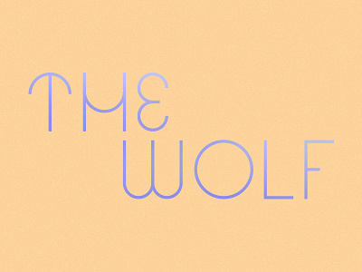 The Wolf brand custom simple type typography