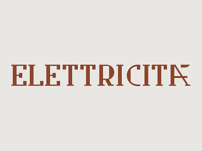 Elettricita italiano italy signage type typography