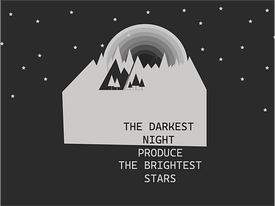 DARKEST NIGHT design illustration night stars vector