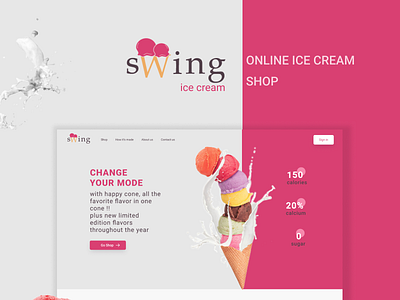 Online Ice Cream Shop art branding design graphic design ui ux website