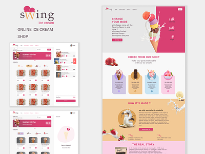 Online Ice Cream Shop app art branding design graphic design icecream logo ui ux website