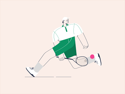 Playing Tennis character character design cloth design illustration playing shoes tennis tennis ball tennis player tennis shoes