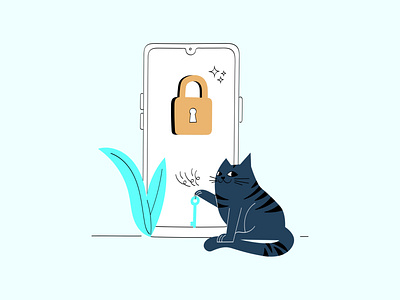 Taskulu's Cat cat cats character design forgot password illustration nothing password