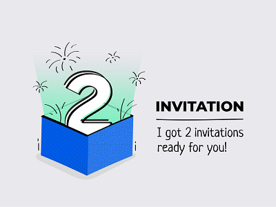 Invitation box design dribbble dribbble invitation dribbble invites gift gift box happy illustration invitation invitations invite notification sparkle vector