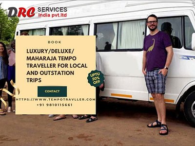 Tempo Traveller for Local and Outstation Trips.