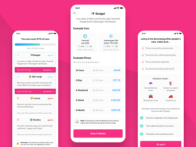 Lenny - Example Quote Feature app car insurance cards emojis example quote information insurance insurance app interface ios ios app mobile app pricing pricing table product design profile quote score ui ux