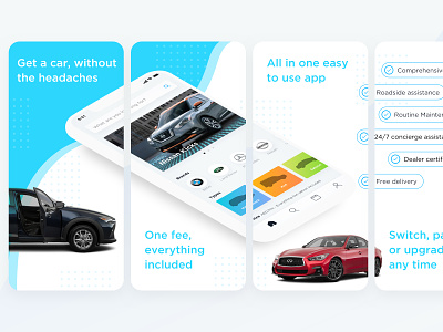 Invygo - App Store Screenshots app app store app store screenshots apple store car marketplace car rental car subscription interface ios app ios app store mobile app product design screenshot screenshots ui ux