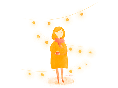 Girl in Lights, autumn/Illustration