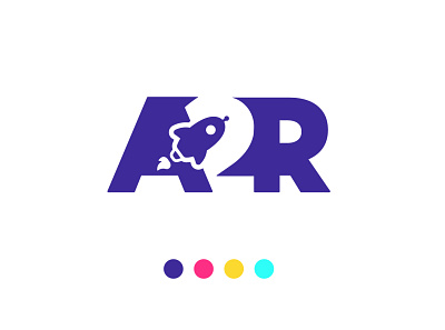 A2R Logo branding design framework gestalt graphic design logo logotype purple react rocket