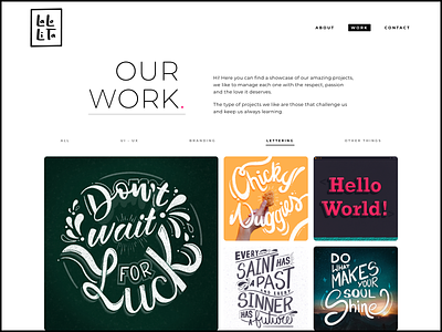 LaLolita - Work design gif graphic design lettering personal web portfolio random ui ux web web design