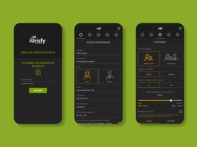 iUrisfy Divorce App android app application custody design divorce family graphic design ios lawyer ui ux