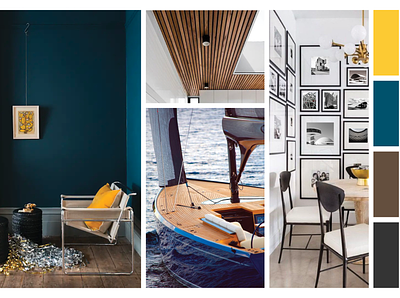 Interior Design Board and Blueprints blueprints boat chair colors frames furniture interior design lamps light moodboard sea wood