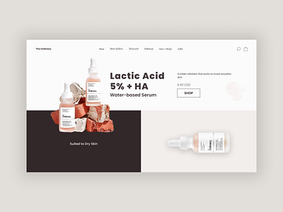 The Ordinary. design ui web design