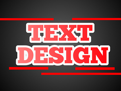 Text Design black cool design fancy graphic graphic design illustration logo red text white