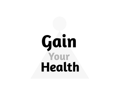 Gain Your Health body branding cool creative design fancy gain graphic grey health human illustration logo silver text