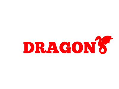 Dragon logo text design big branding cool design dragon fancy graphic icon illustration lettering logo red simple text