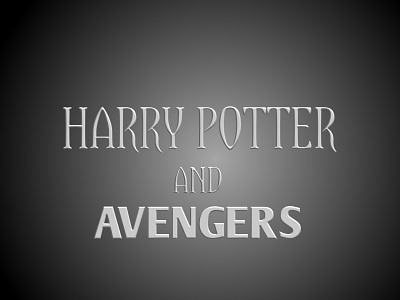 HARRY POTTER and AVENGERS TEXT DESIGN avengers best branding cool design emboss embossed fancy fantasy fonts graphic harry heroes illustration logo movie potter silver text