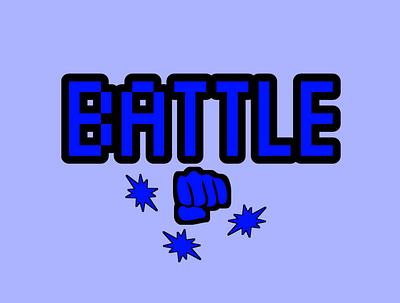 Battle battle best design graphic icons lettering logo punch quality text
