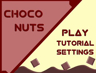 Choco nuts, A game menu design best branding button choco chocolate commercial cool copyright free design game graphic icons lettering menu nuts play quality settings text tutorial