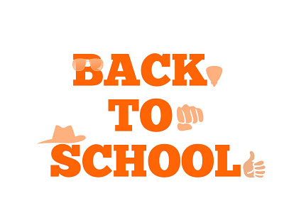 Back to School text design