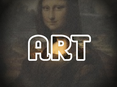 Art text design with Mona Lisa