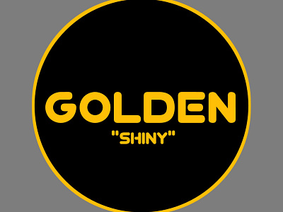 Golden logo text design