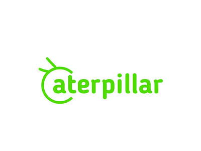 Caterpillar logo design best branding business caterpillar commercial cool copyright free creative design fancy geometry graphic green illustration industry lettering logo pictorial text