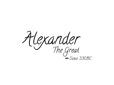 Alexander text logo design